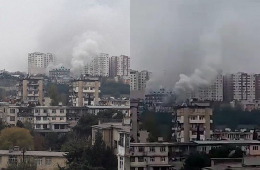 Bakıda güclü yanğın başladı - 