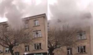 Bakıda yaşayış binasında G&Uuml;CL&Uuml; YANĞIN - Xəbər şəkili