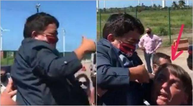 Braziliya prezidenti cırtdan adamı uşaq sayıb &ccedil;iyninə qaldırdı -