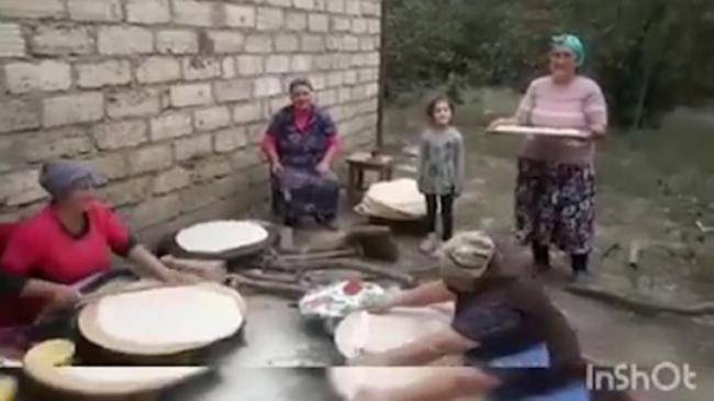 Xaçmazın Hacıəlibəy kəndinin xanım sakinlərindən orduya dəstək -