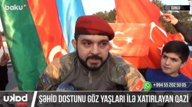 Şəhid dostunu göz yaşları ilə xatırlayan qazi -