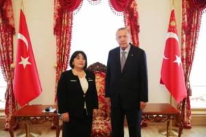 Sahibə Qafarova Ərdoğanla görüşdü -