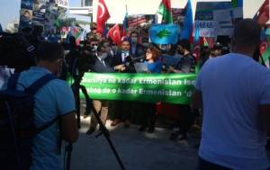 Ankarada Fransa səfirliyinin qarşısında aksiya keçirildi - Xəbər şəkili