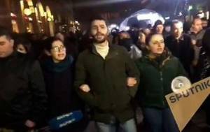 Yerevanda aksiyada 35 müxalifətçi saxlanıldı