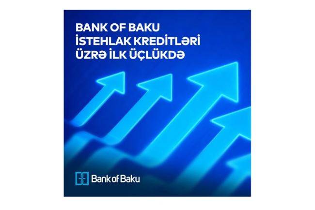 "Bank of Baku" istehlak kreditləri üzrə TOP 3-də yerləşdi!