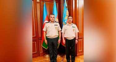 Zakir Həsənov ali hərbi rütbələr verilən hərbçilərlə görüşdü