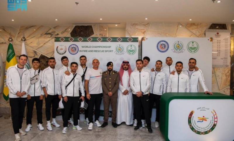 Azərbaycan komandası ər-Riyadda yanğın-xilasetmə idmanı üzrə dünya çempionatında iştirak edir (FOTO)