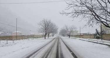 Bu ərazilərə güclü qar yağdı