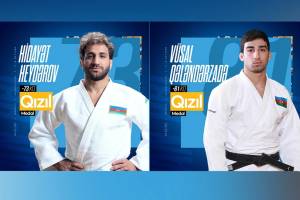 Azərbaycan cüdoçuları Qran-pridə 2 qızıl, 1 bürünc medal qazanıblar Xəbər şəkili