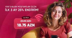 “CityNet”dən yeni abunəçilərə xüsusi endirim kampaniyası Xəbər şəkili