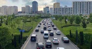 Bakının bu yollarında sıxlıq yaranıb