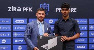“Zirə”nin prezidenti 696 bal toplayan futbolçu ilə görüşdü