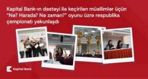 "Kapital Bank"ın dəstəyi ilə keçirilən respublika çempionatı yekunlaşdı