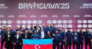 Yunan-Roma güləşi üzrə millimiz də Avropa çempionu oldu