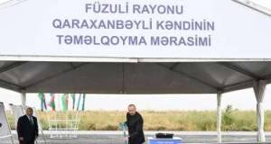 Prezident İlham Əliyev Füzuliyə getdi Xəbər şəkili