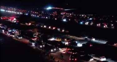 Suriyalılar Dəməşqə axın edir - VİDEO