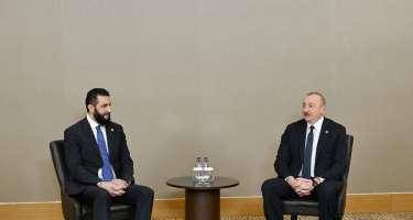 İlham Əliyevin Antalyada Əhməd Əl Şaraa ilə görüşü oldu