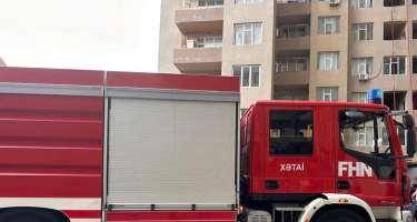 Sarayda yaşayış binasındakı yanğın söndürüldü - VİDEO / YENİLƏNİB