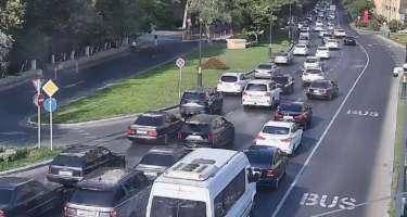 Bakının bu yollarında tıxac var