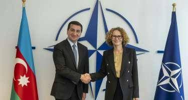 Hikmət Hacıyev NATO baş katibinin müavini ilə görüşdü