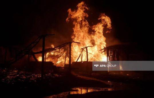 Göyçayda taxta sexində baş vermiş yanğın tamamilə söndürülüb - Detallar