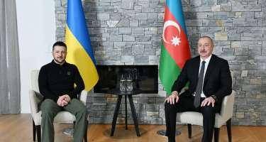 Azərbaycan və Ukrayna prezidentləri Davosda görüşdü - FOTO
