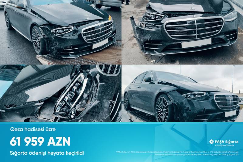 PAŞA Sığorta KASKO sığortalı müştərisinə iri həcmli ödəniş etdi