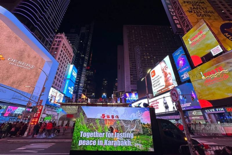 Nyu-Yorkun "Times" meydanında Zəfər Günü ilə bağlı məlumatlandırma aksiyası keçirilir