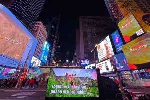 Nyu-Yorkun "Times" meydanında Zəfər Günü ilə bağlı məlumatlandırma aksiyası keçirilir