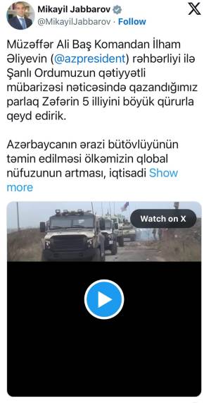 Mikayıl Cabbarov paylaşım etdi