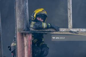 Daşkəsəndə kitabxanada yanğın olub Xəbər şəkili