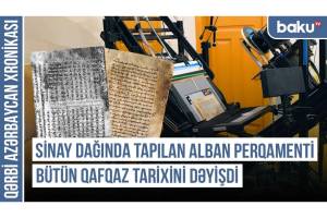 Qərbi Azərbaycan Xronikası: Sinay dağında tapılan Alban perqamenti bütün Qafqaz tarixini dəyişdi Xəbər şəkili