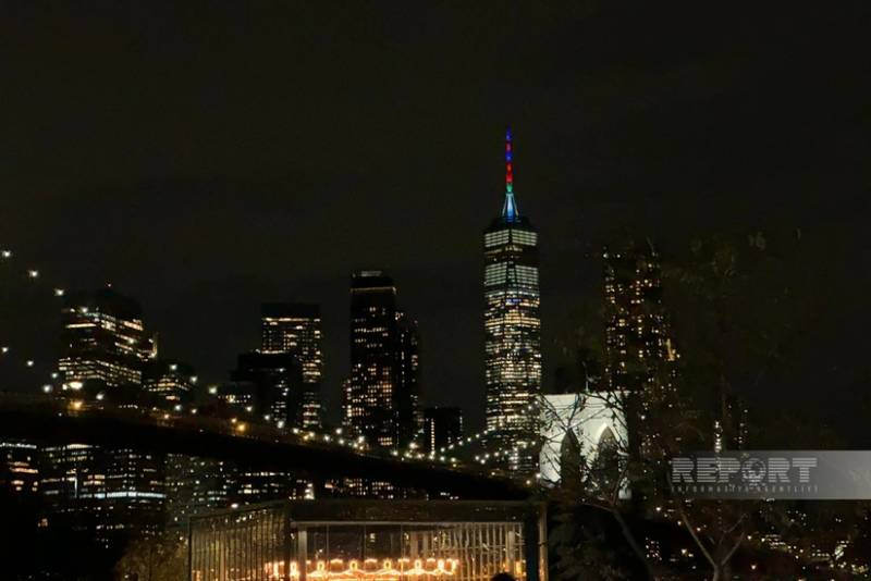 Nyu-York göydələnləri Azərbaycan bayrağı ilə işıqlandırılıb