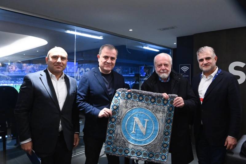 Ceyhun Bayramov "Napoli" – "Qarabağ" oyununu stadiondan izləyib