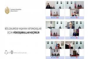 Ədliyyə Nazirliyi bölgələrdə yaşayan vətəndaşlarla videoqəbullar keçirir