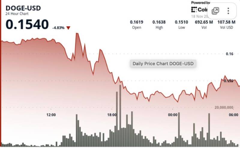 Dogecoin $0.15 Dəstək Səviyyəsində: Çoxillik Trend Qırılmasından Sonra Bərpa Gözlənilir