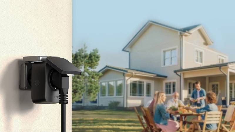 TP-Link Tapo P410M: Matter Dəstəyi Olan, Hava Şəraitinə Davamlı Ağıllı Rozetka