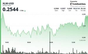 Kripto Bazarlarında Eniş Davam Edir: Stellar (XLM) 3.2% Ucuzlaşaraq 0.25 Dollara Düşdü Xəbər şəkili