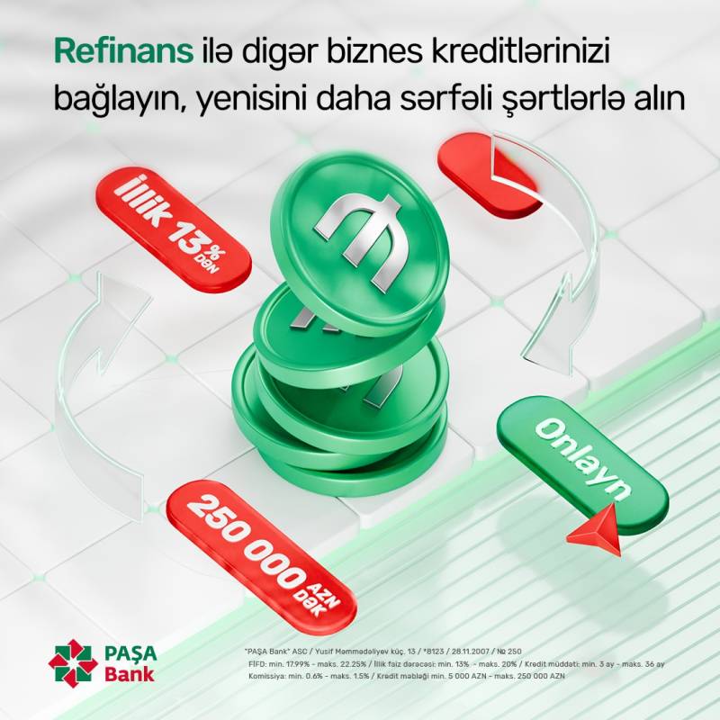 “PAŞA Bank” yeni kredit məhsulunu bazara çıxardı