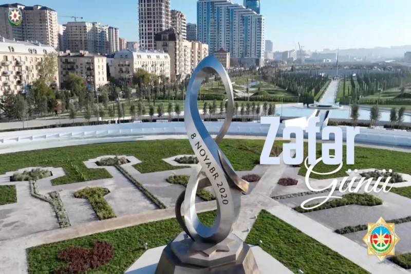 Füzulidə Zəfər Gününə həsr edilən atəşfəşanlıq olub