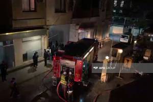 Bakıda çoxmərtəbəli binada yanğın məhdudlaşdırılıb- YENİLƏNİB-1 - VİDEO Xəbər şəkili