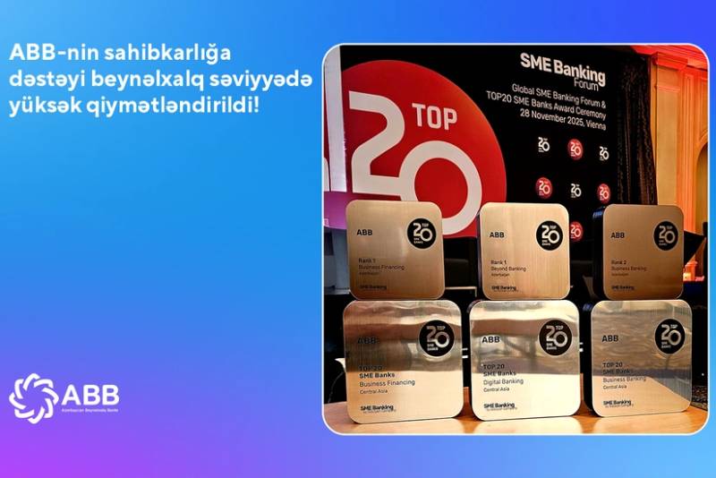 ABB sahibkarlığın maliyyələşdirilməsi sahəsində Mərkəzi Asiyanın ən yaxşı banklarındandır!