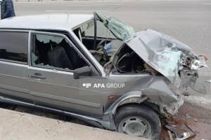 Goranboyda yol qəzasında 2 nəfər xəsarət alıb
