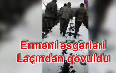 Erməni əsgərləri La&ccedil;ından belə qovuldu - VİDEO Xəbər şəkili